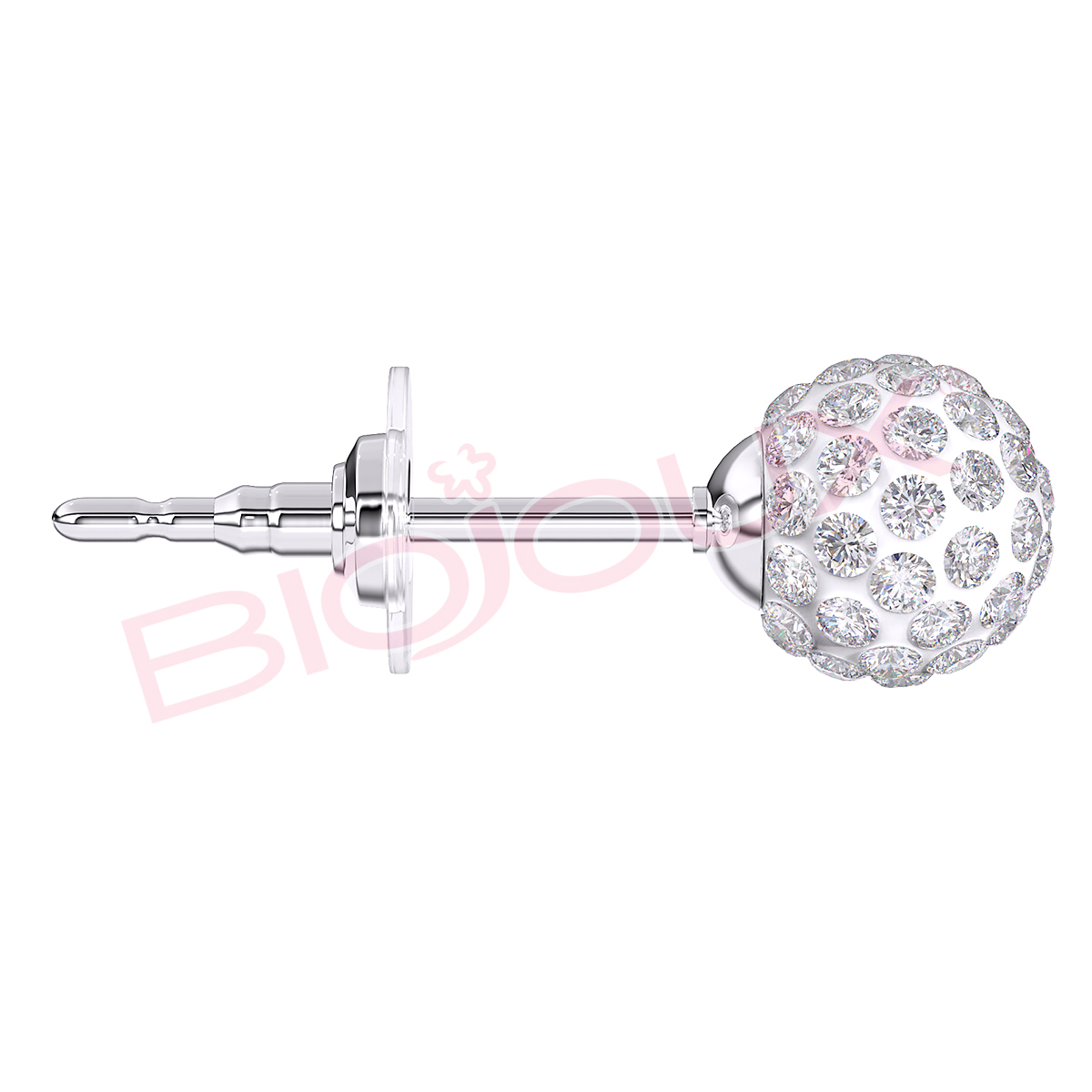 Kod produktu: BJT0060 Hipoalergiczne kolczyki ze stali medycznej 316L-6mm - Biojoux zdjęcie 4