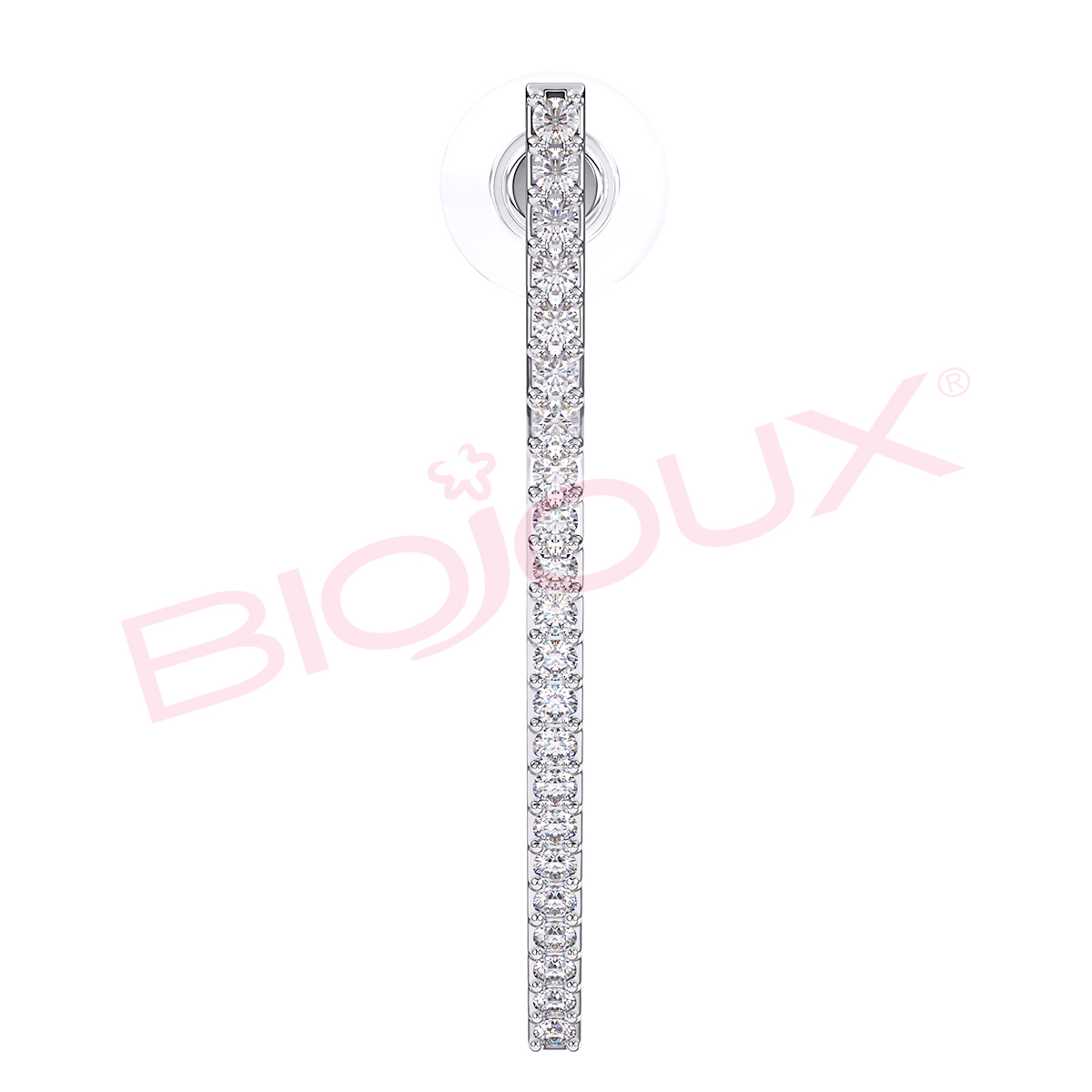 Kod produktu: BJT205 Hipoalergiczne kolczyki ze stali medycznej 316L-24mm - Biojoux zdjęcie 4
