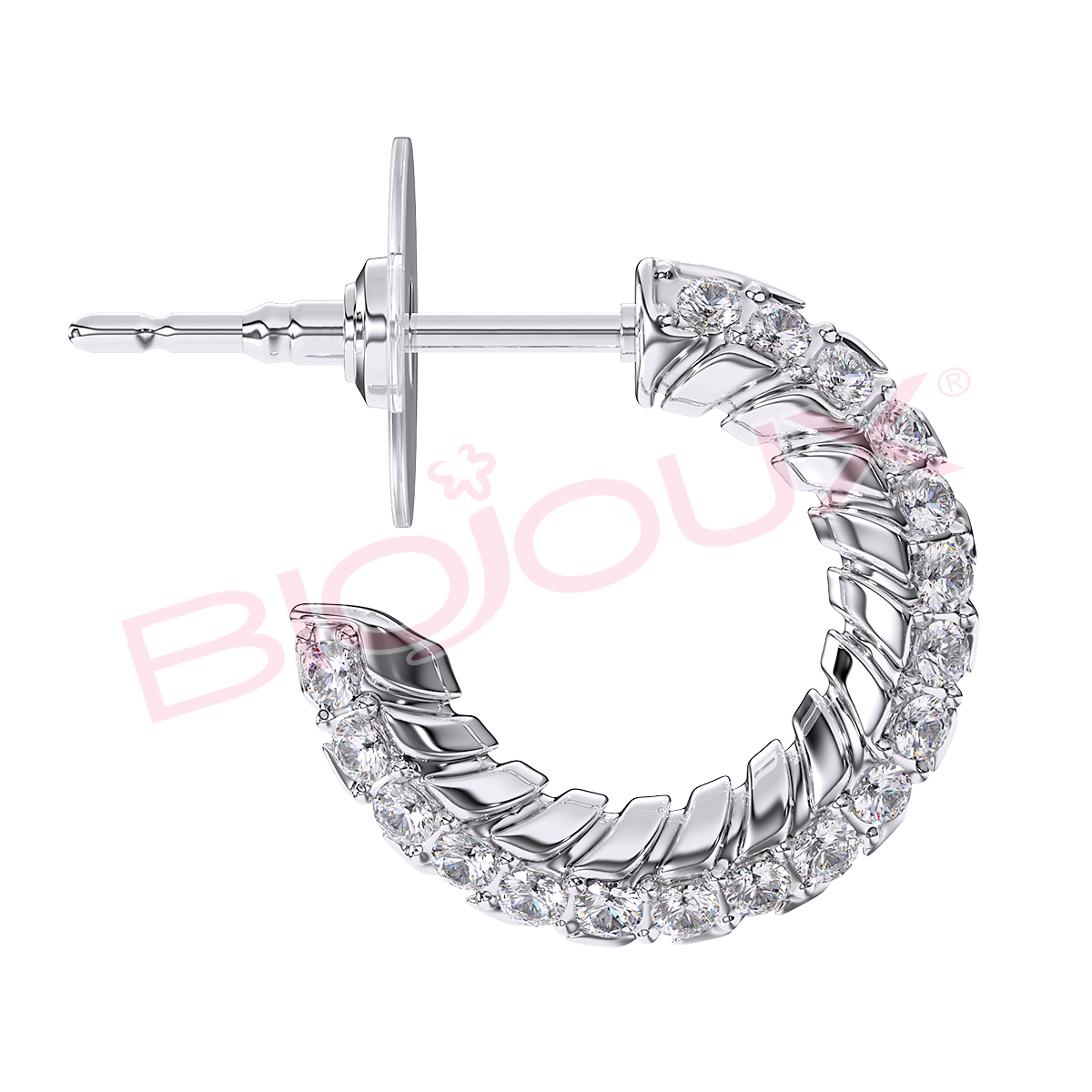 Kod produktu: BJT247 Hipoalergiczne kolczyki ze stali medycznej 316L-14mm - Biojoux zdjęcie 2