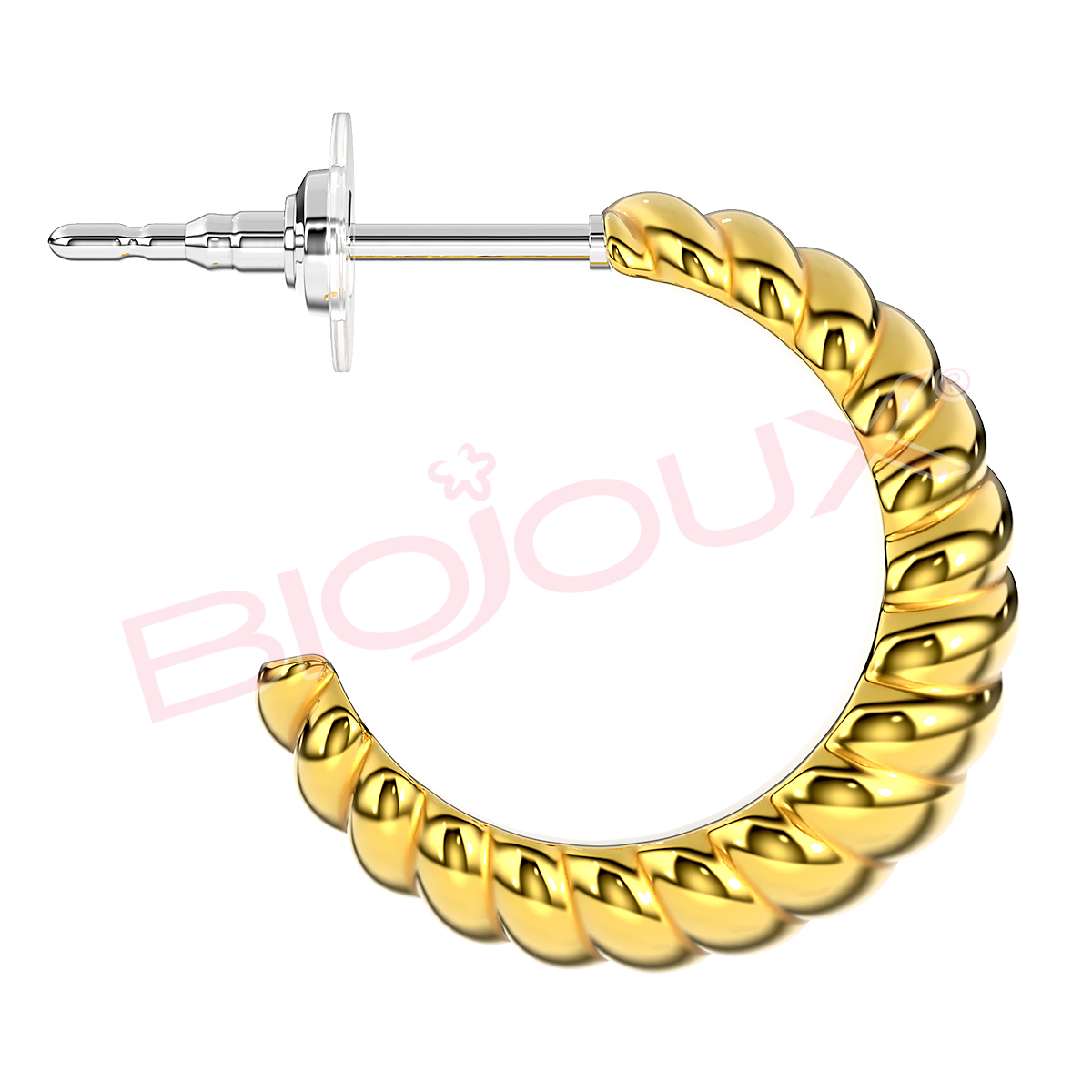 Kod produktu: BJT266 Hipoalergiczne kolczyki ze stali medycznej 316L-16mm - Biojoux zdjęcie 4