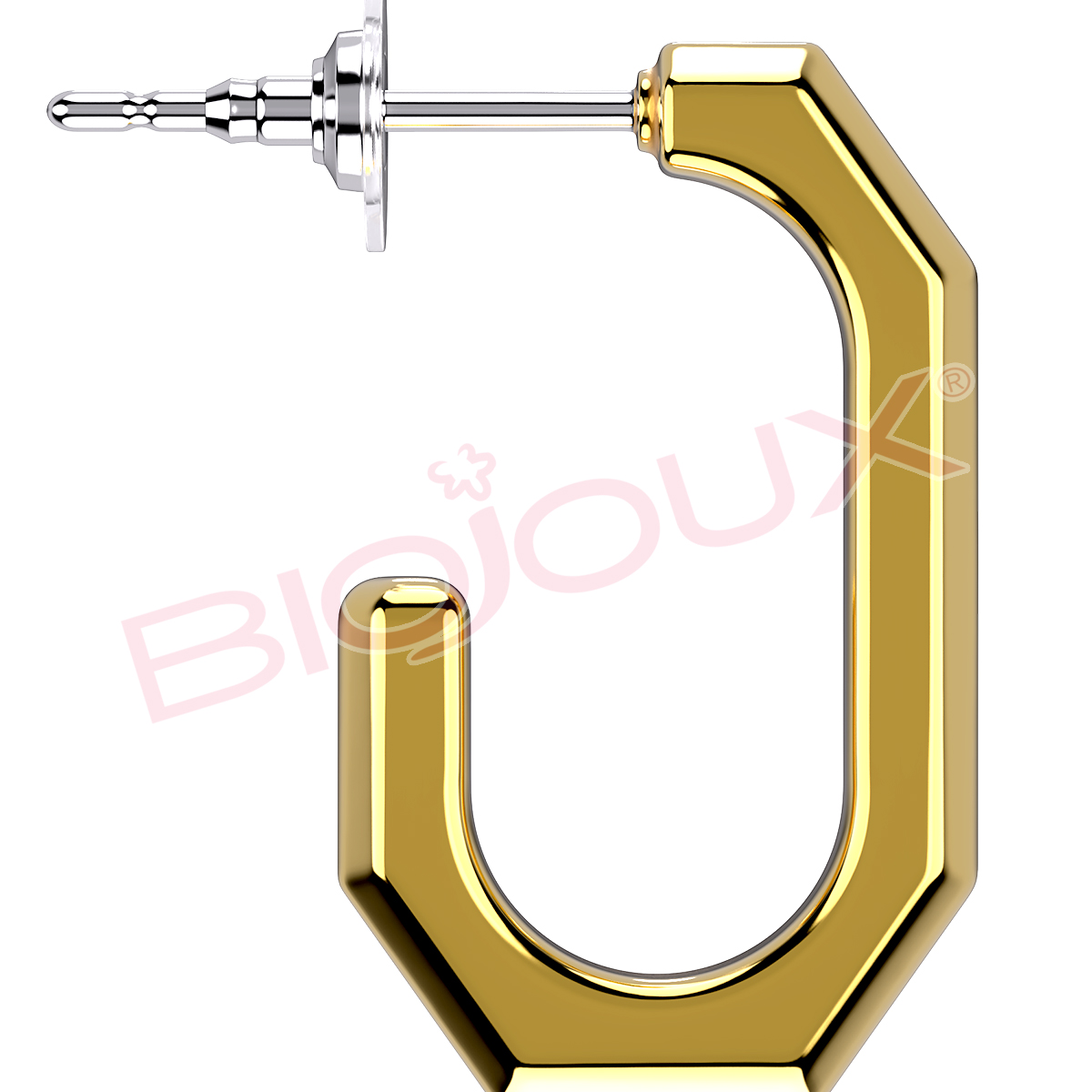 Kod produktu: BJT286 Hipoalergiczne kolczyki ze stali medycznej 316L-12x20mm - Biojoux zdjęcie 4
