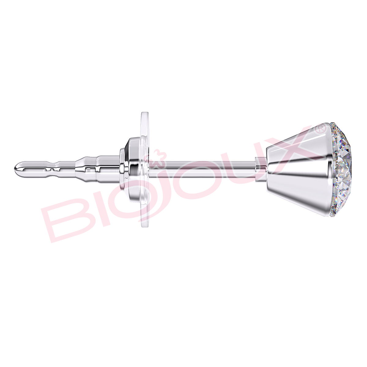 Kod produktu: BJT3040 Hipoalergiczne kolczyki ze stali medycznej 316L-4mm - Biojoux zdjęcie 3
