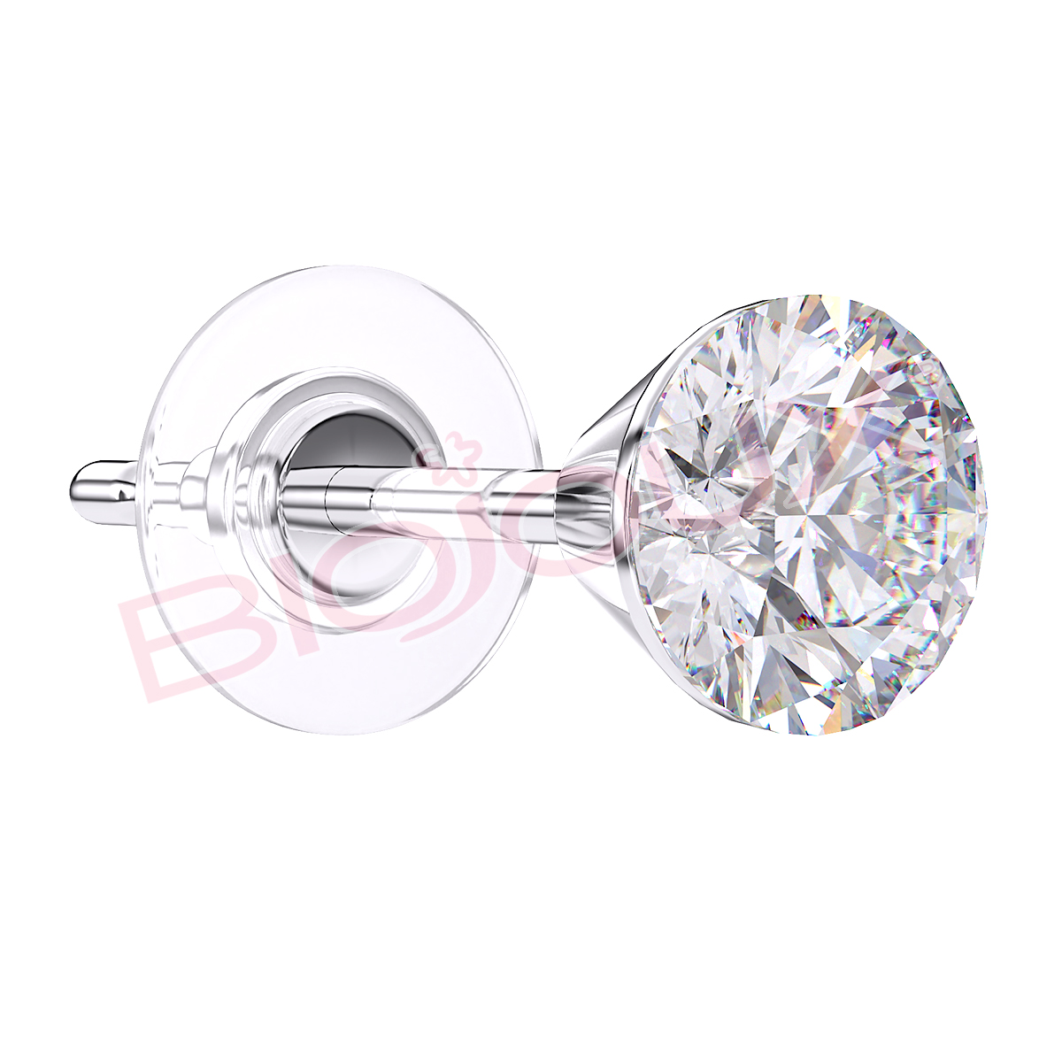 Kod produktu: BJT3040 Hipoalergiczne kolczyki ze stali medycznej 316L-4mm - Biojoux zdjęcie 4