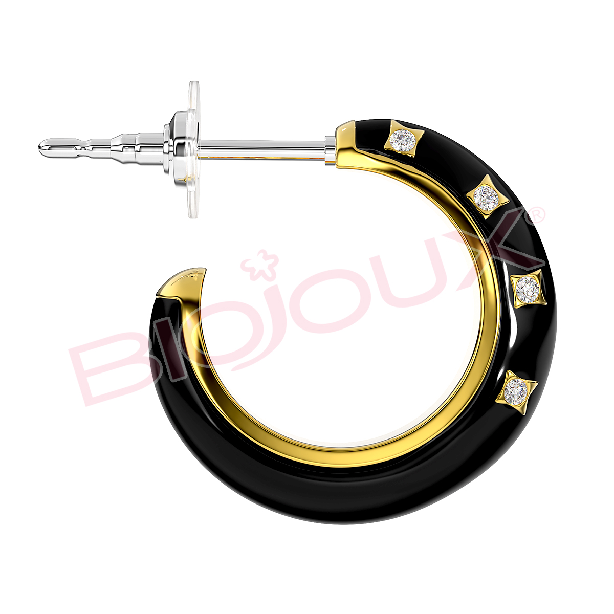 Kod produktu: BJT309 Hipoalergiczne kolczyki ze stali medycznej 316L-16mm - Biojoux zdjęcie 4