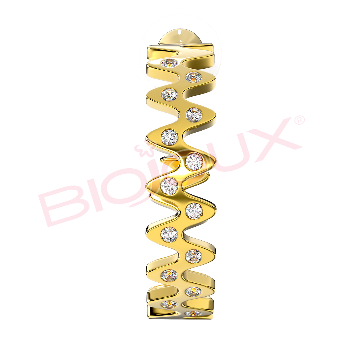 Kod produktu: BJT369 Hipoalergiczne kolczyki ze stali medycznej 316L-8mm - Biojoux zdjęcie 3