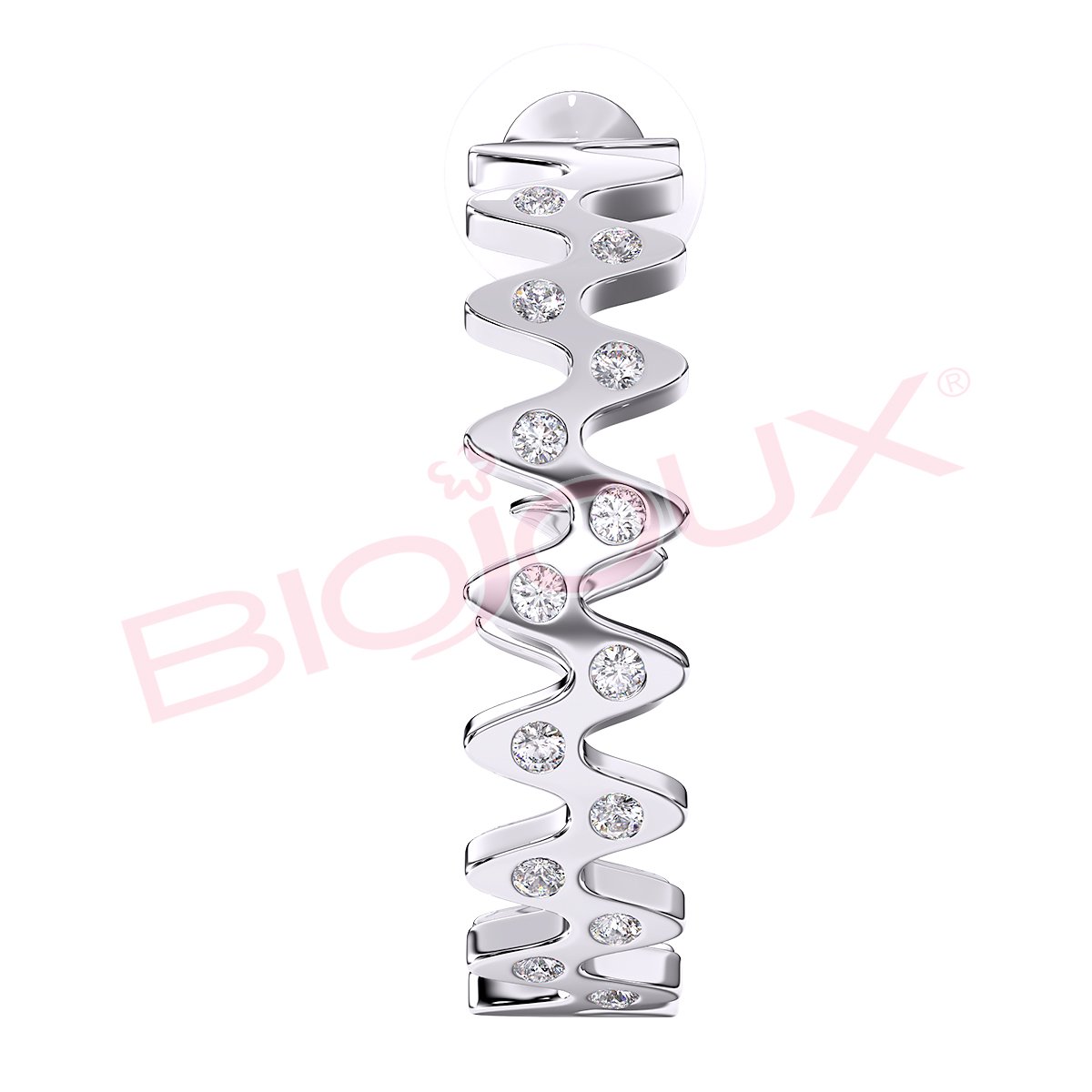 Kod produktu: BJT370 Hipoalergiczne kolczyki ze stali medycznej 316L-8mm - Biojoux zdjęcie 2