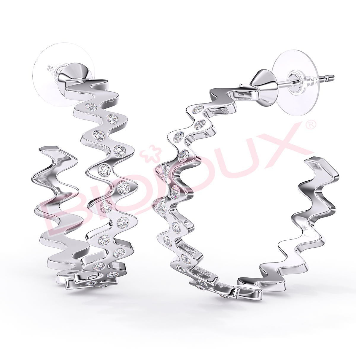 Kod produktu: BJT370 Hipoalergiczne kolczyki ze stali medycznej 316L-8mm - Biojoux zdjęcie 1