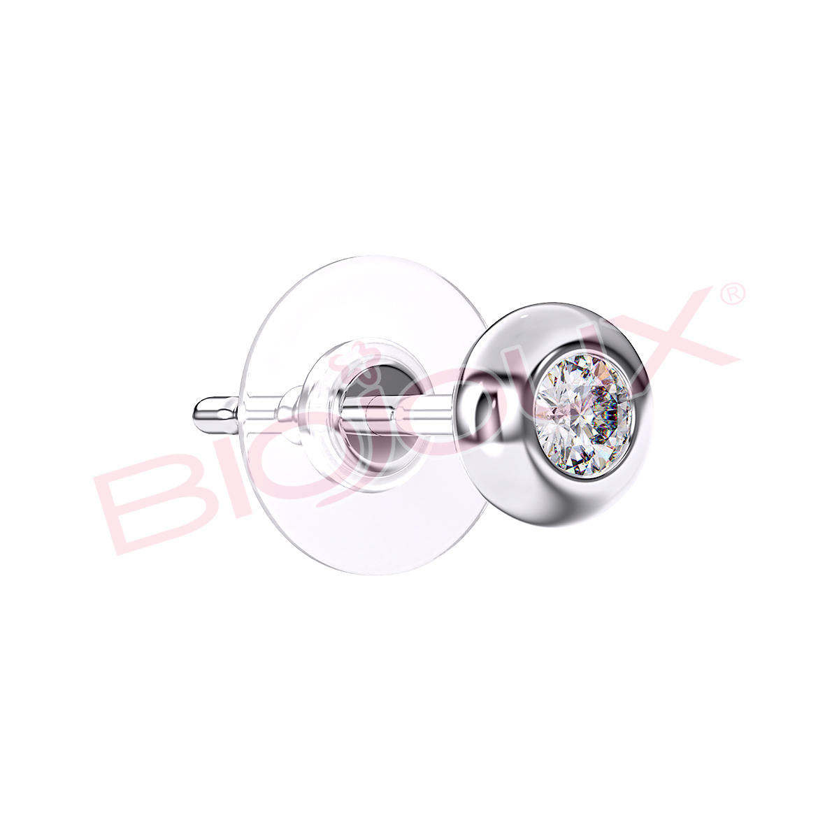 Kod produktu: BJT397 Hipoalergiczne kolczyki ze stali medycznej 316L-4mm - Biojoux zdjęcie 3