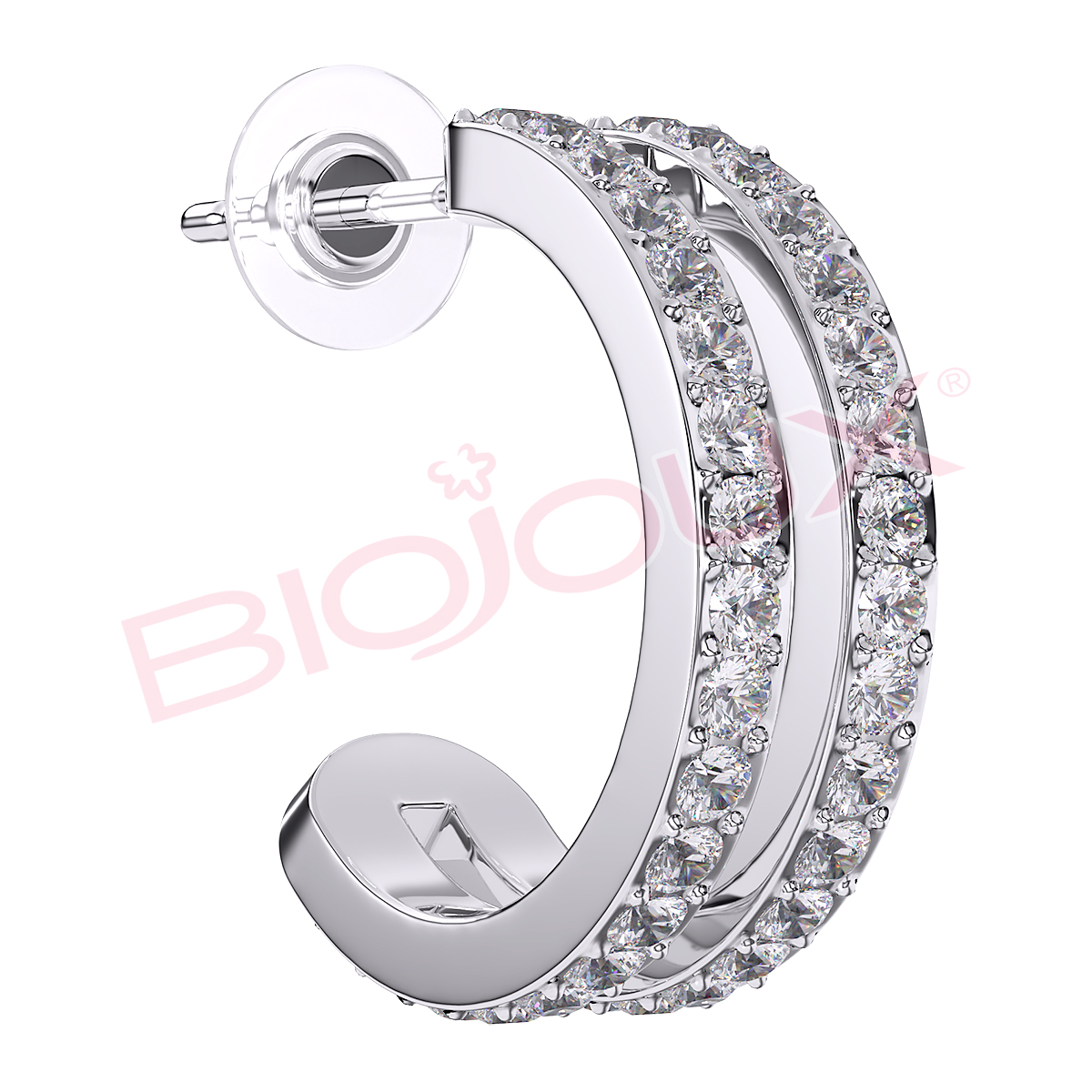 Kod produktu: BJT993 Hipoalergiczne kolczyki ze stali medycznej 316L-14mm - Biojoux zdjęcie 3