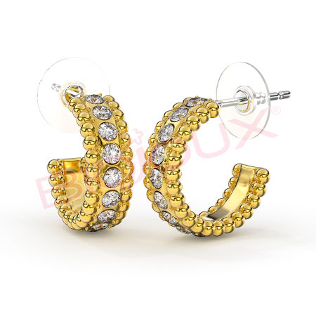 Kod produktu: BJT240 Hipoalergiczne kolczyki ze stali medycznej 316L-15mm