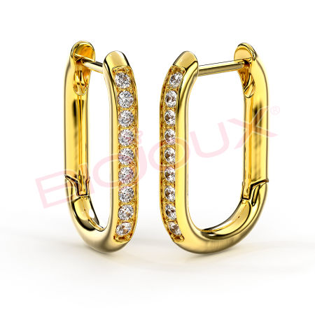 Kod produktu: BJT262 Hipoalergiczne kolczyki ze stali medycznej 316L-16mm