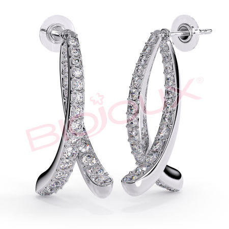 Kod produktu: BJT296 Hipoalergiczne kolczyki ze stali medycznej 316L-35mm