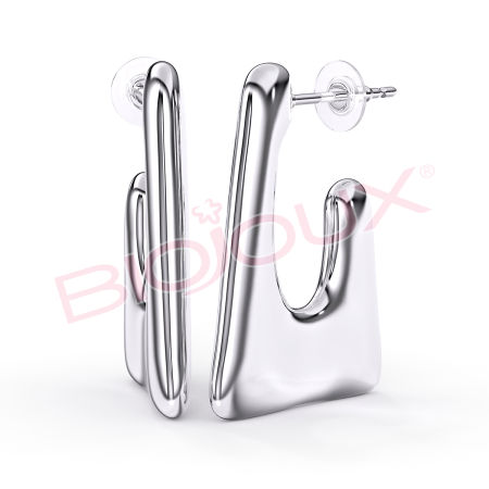 Kod produktu: BJT297 Hipoalergiczne kolczyki ze stali medycznej 316L-26mm