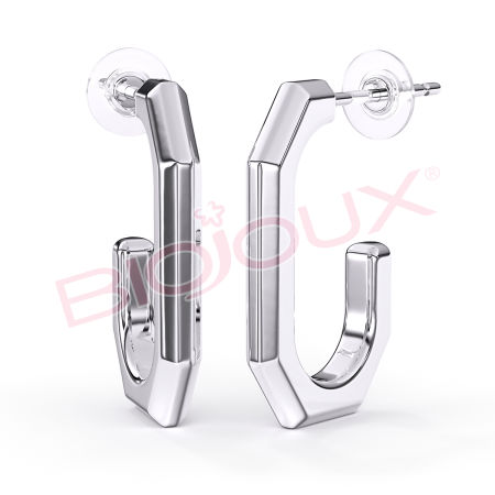 Kod produktu: BJT310 Hipoalergiczne kolczyki ze stali medycznej 316L-12x20mm