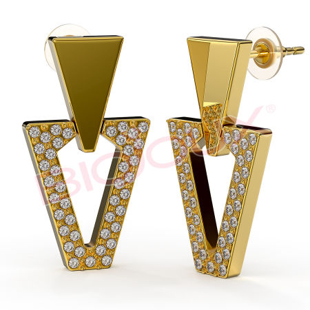 Kod produktu: BJT328 Hipoalergiczne kolczyki ze stali medycznej 316L-23mm