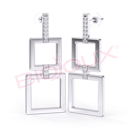 Kod produktu: BJT334 Hipoalergiczne kolczyki ze stali medycznej 316L-39mm