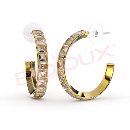 Kod produktu: BJT338 Hipoalergiczne kolczyki ze stali medycznej 316L-25mm