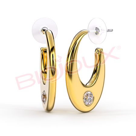 Kod produktu: BJT348 Hipoalergiczne kolczyki ze stali medycznej 316L-25mm