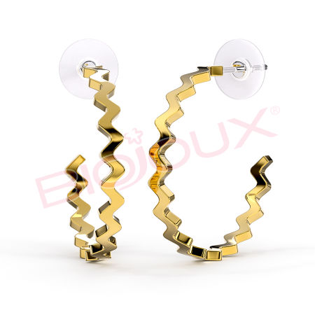 Kod produktu: BJT351 Hipoalergiczne kolczyki ze stali medycznej 316L-25mm