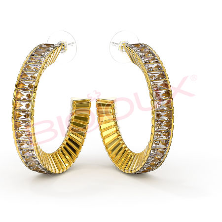 Kod produktu: BJT356 Hipoalergiczne kolczyki ze stali medycznej 316L-30mm