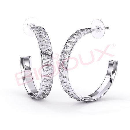 Kod produktu: BJT357 Hipoalergiczne kolczyki ze stali medycznej 316L-30mm