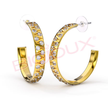 Kod produktu: BJT358 Hipoalergiczne kolczyki ze stali medycznej 316L-30mm