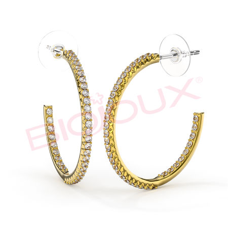 Kod produktu: BJT367 Hipoalergiczne kolczyki ze stali medycznej 316L-25mm