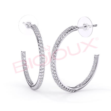 Kod produktu: BJT368 Hipoalergiczne kolczyki ze stali medycznej 316L-25mm