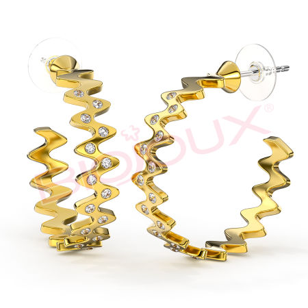 Kod produktu: BJT369 Hipoalergiczne kolczyki ze stali medycznej 316L-8mm