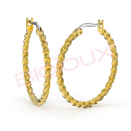 Kod produktu: BJT379 Hipoalergiczne kolczyki ze stali medycznej 316L-30mm