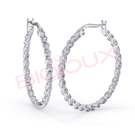 Kod produktu: BJT380 Hipoalergiczne kolczyki ze stali medycznej 316L-30mm