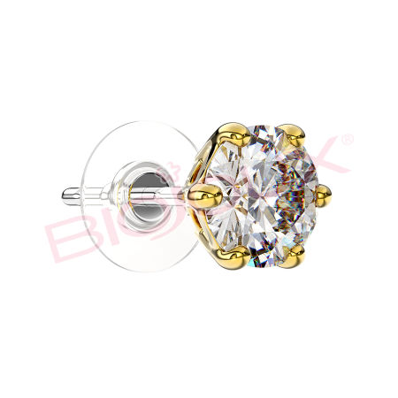 Kod produktu: BJT393 Hipoalergiczne kolczyki ze stali medycznej 316L-5mm